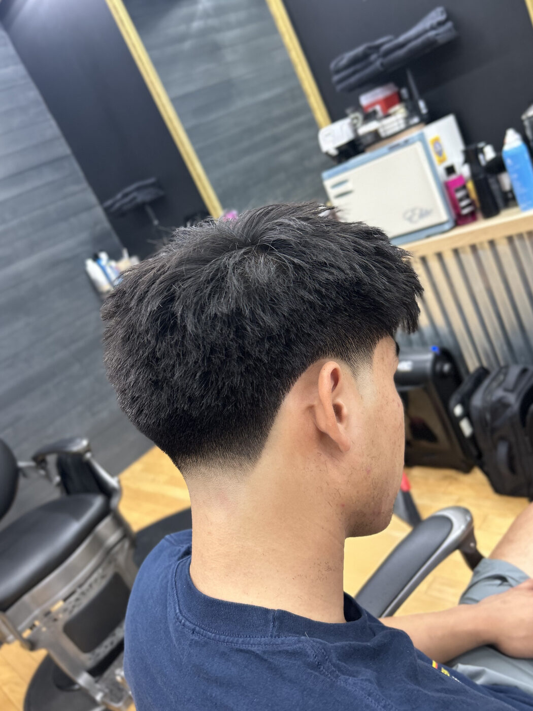 Clean skin fade, back view