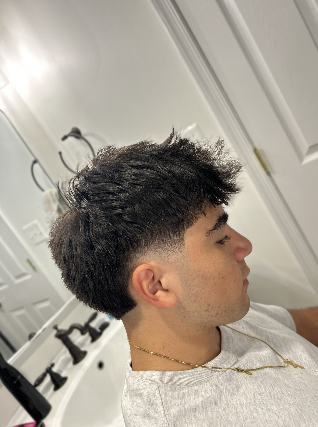 Textured fringe fade